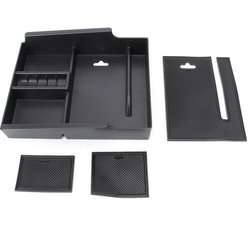 Auto Interior Armrest Storage Box Holder For Toyota Alphard 2015 2016 2017 Automobile Car Part Accessories Black ABS Plastic