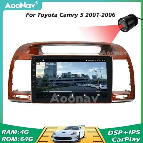 Car Radio For Toyota Camry 5 2001-2006 and Silver Style Wireless WIFI GPS Navigation Stereo Multimedia Player Head Unit 2 Din
