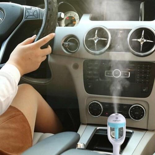 Car Air Humidifier Diffuser Mini Cigarette Lighter Purifier Color Oil Mist Essential Blue Ultrasonic Aroma Type C8S2