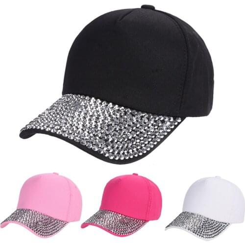Outdoor Sport Baseball Cap Women Fashion Rhinestone Baseball Cap Hip Hop Paw Shaped Snapback Hat Sunscreen