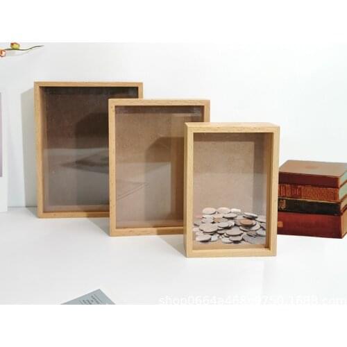 DIY Wood Picture Frames Coin Collection Photo Frame Plant Specimen Frame for Pressed Flowers Dried Leaf Display Table Decoration