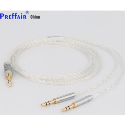 HiFi 16 Core OCC Silver Plated Headphone Upgraded Cable for Denon AH-D600, AH-D7200, AH-D7100, Focal Elear Headphone