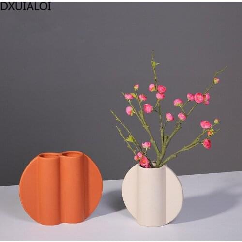Nordic style creative ceramic decoration vase dried flower flower arrangement flower ceramic crafts home decoration modern gift