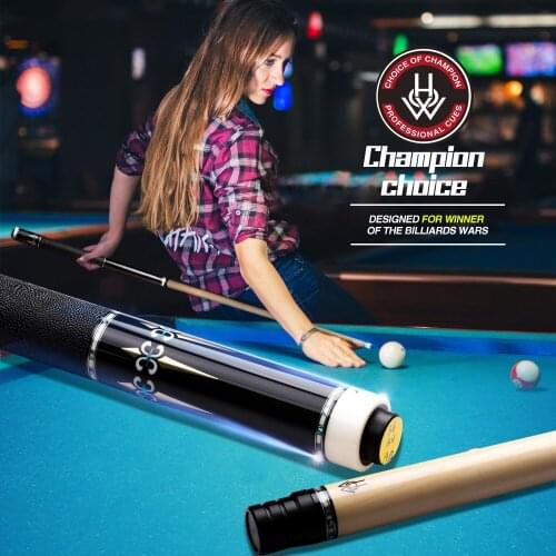 HOW H-293 Billiard Pool Cue Stick Kit Billiard Cue 12.5mm Tip Ebony Billiard Shell Inlay Billiard Pool Cue Professional Billiard