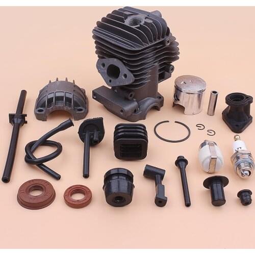 34mm Cylinder Piston Kit For Chinese 2500 25cc Fuel Oil Filter Hose Pipe Buffer Cap Seal Small Chainsaw