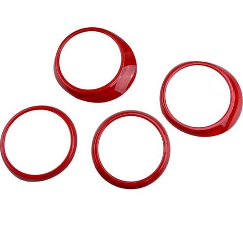 Red LHD Interior Air Conditioning Vent Cover Decor Trim Dashboard Air Outlet Ring Fit For Toyota Tacoma 2016 2017 2018-2020
