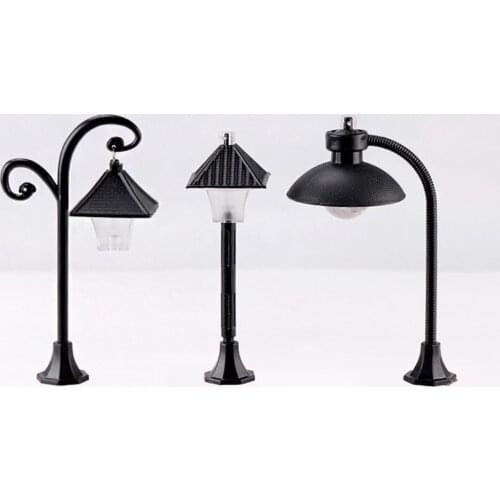 40%HOT1 piece of creative resin street lamp model garden doll house miniature landscape party supplies decoration