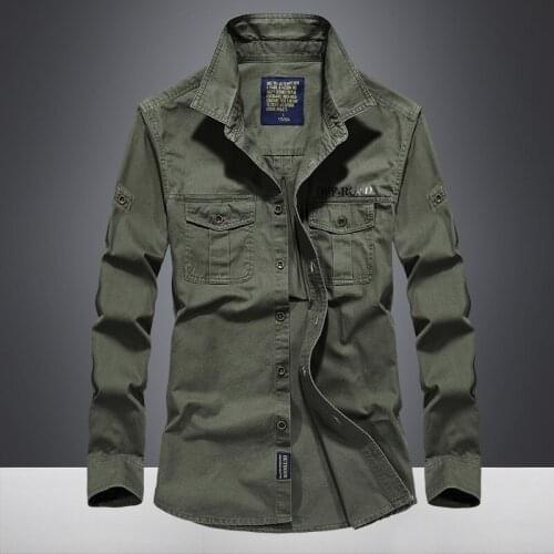 LUYZJZEN Men's Cotton Shirts