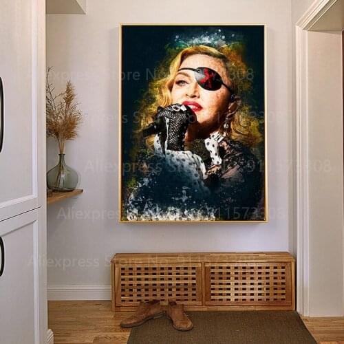 Madonna Pop Music Star Posters And Prints Abstract Painting on the Canvas Wall Art Pictures Decorative Home Decor Cuadros