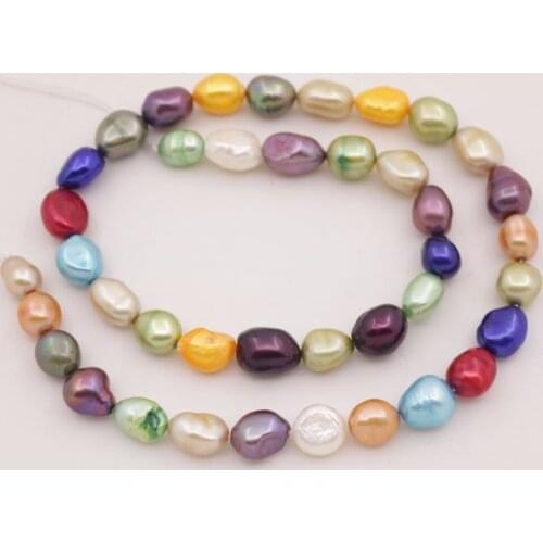 Real Baroque Pearl Mix-Color Loose Beads 15" Long 8mmX10mm