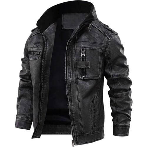 New 2021 Brand Leather Jacket Men Plus Size XL-5XL Vintage Causal motorcycle PU Leather Jackets Coat jaqueta de couro masculino