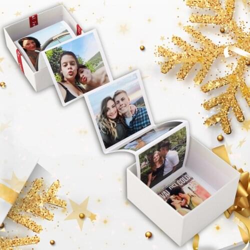 10pcs Photo Personalised Pull Out Picture Token Box DIY Text Albums Cover Custom Memorial Lover Family Birthday Anniversary Gift