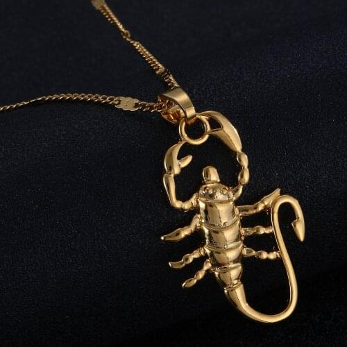 Gold Color Scorpion Pendant Necklace Zodiac Constellation Astrology Fashion Jewelry