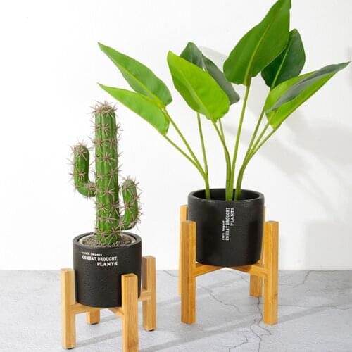 Four-legged Wood Flower Pot Holder Plant and Succulent Flower Pot Base Display Stand Home Garden Patio Decoration Shelf