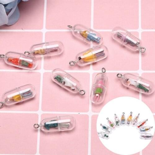 Pendants Funny Capsule Villain Charms DIY Jewelry Findings Craft 10pcs