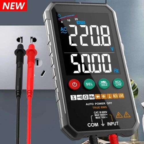 FUYI Professional High Precise 6000 counts 1000V AC DC Digital MultimeterOhm Hz NCV Live ℃ μF Duty Multimetro Voltage Meter