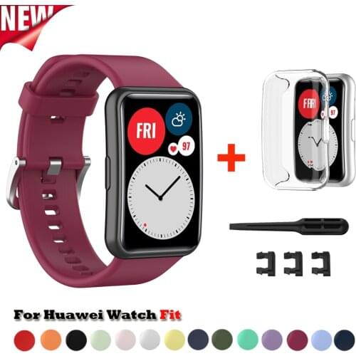 For Huawei Watch Fit Silicone Replacement Strap Wristband Watch Band For Huawei Fit TIA-B09/TIA-B19 Sport Wrist strap bracelet