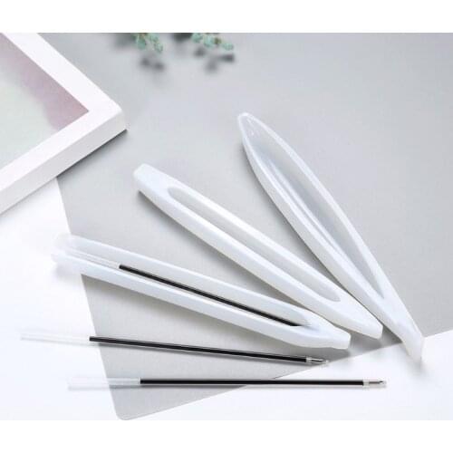 Handmade Ballpoint Pen UV Resin Epoxy Resin Casting Mold Penholder Silicone Mold DIY Art Craft U7EC