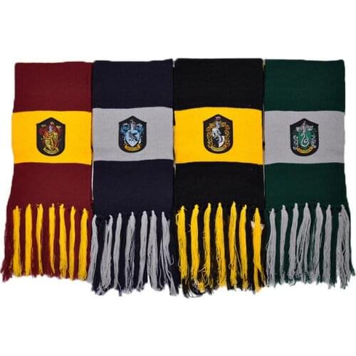 Hot Harry Magic School Scarf 2M Lengthened Thicken Potter Child Adult Fans Gift For Men Women Halloween Anime Magic Prop