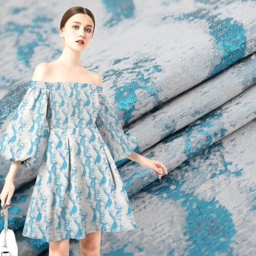 Light luxury clothing jacquard dress fabric glitter fabrics for dresses sewing material for fashion ladies dress