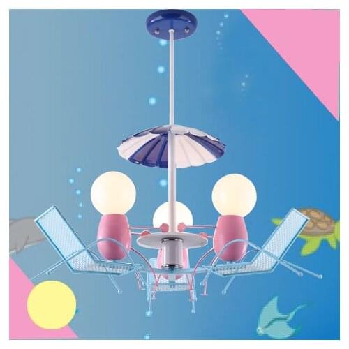 LED lovely beach chair children bedroom Pendant Light creative art new personality boy girl entertainment Pendant lamp ya7313