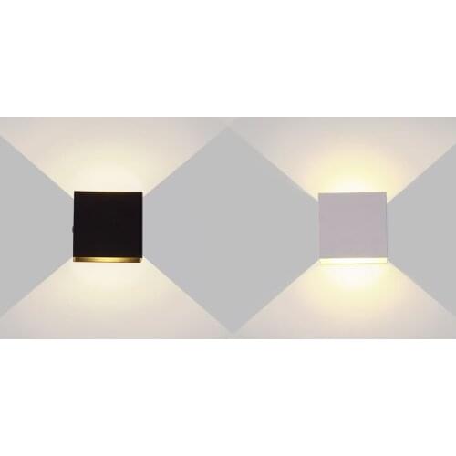 6W 12W lampada LED Aluminium wall light rail project Square LED wall lamp bedside room bedroom wall decor arts