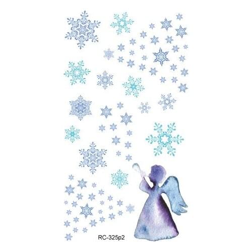 Waterproof Temporary Tattoo Sticker snowflake winter fake Tattoo Geometric animal Flash Tattoo Hand Back Foot for Girl Women Men