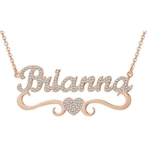 Custom Zircon Jewelry Custom Name Necklace & Pendants For Women Heart With Personalized Necklace Jewelry 2020 Fashion Necklace