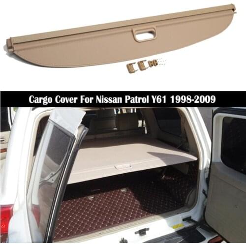 Rear Cargo Cover For Nissan Patrol Y61 1998-2009 privacy Trunk Screen Security Shield shade Auto Accessories