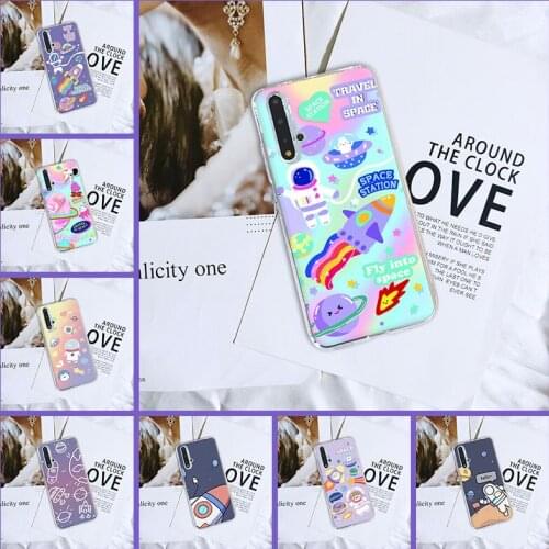 Cute Space Astronaut Star Back Cover For Huawei Honor 8A Pro 8S V20 Phone Case Silicone For Huawei Honor 10i 20i 20 Lite Pro