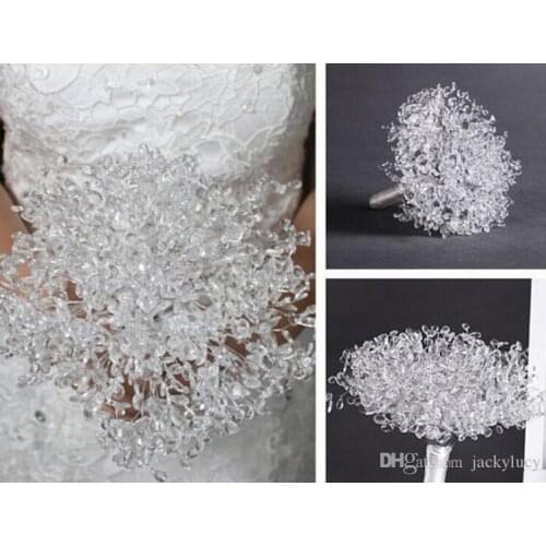 30 cm 1pcs Shiny Acrylic Crystals Garland String Bridal Hair Wreath Wedding Bouquet DIY Material Supplies Free Shipping