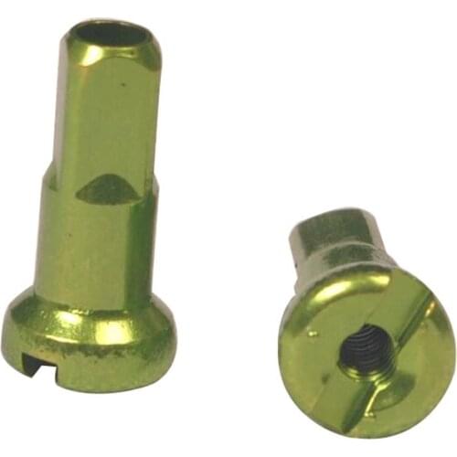 10 Pieces A Lot Spoke Nipples T 7075 Aluminum Alloy Material Green Color Bicycle Spoke Nipples For 14 G Mountain Bike Spokes