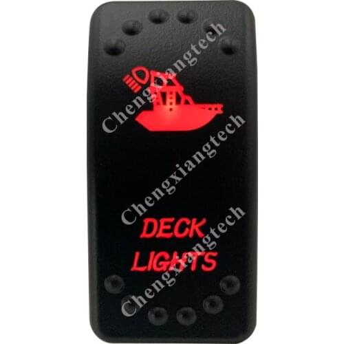12V 20A / 24V 10A Dual Red Led 5P On Off SPST Rocker Switch Deck Lights Waterproof for Car Boat Truck Circuit Breaker