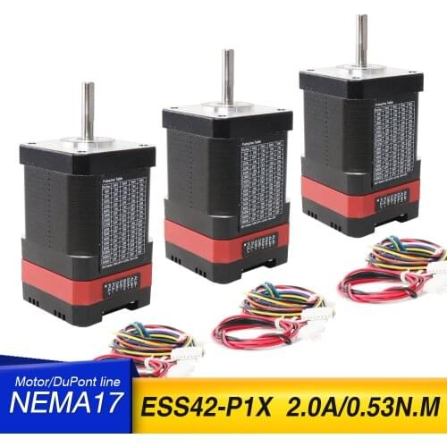 3PCS Stepper servo motor 0.53 N.m 2.0A Servo-stepper motor ESS42-P1X-48MM Closed loop Integrated servo motor with driver