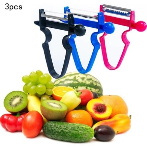 3pcs Magic Trio Peeler Set Slicer Shredder Peeler Cutter Multi Peel Stainless Grater Kitchen Tool and Gadget Vegetable Cutter