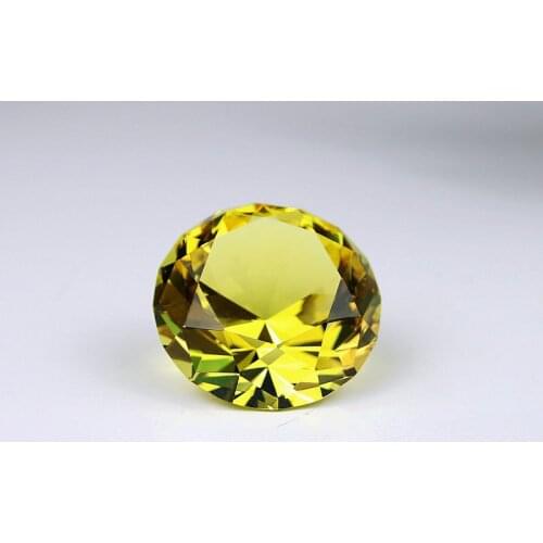 4cm Yellow K9 Crystal Diamond Jewel Glass Quartz Kid Festival Gift Home Decoration