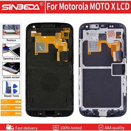 5.2" For Motorola MOTO X Display LCD Digitizer Touch Screen with Frame Replacement For Moto X XT1052 XT1053 XT1056 XT1058 XT1060