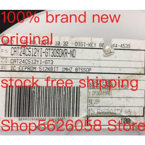 50PCS/LOT CAT24C512YI-GT3 CAT24C512YI TSSOP8 100% Original spot free shipping