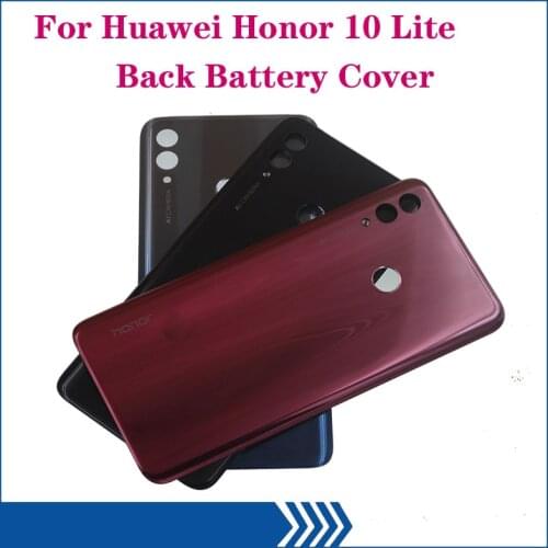 6.26" For Huawei honor 10 lite HRY-LX2 LX1 AL00 New Original Back Battery Cover Cell phone Glass Frame Housing Back Case Cover