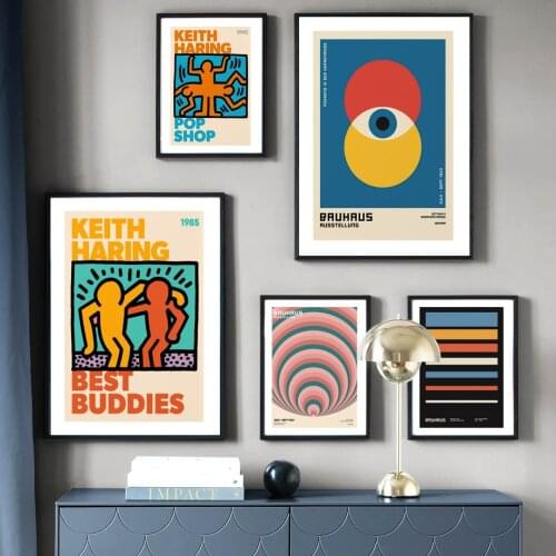 Abstract Street Graffiti Bauhaus Colorful Geometry Nordic Poster Wall Art Print Canvas Painting Decor Pictures For Living Room