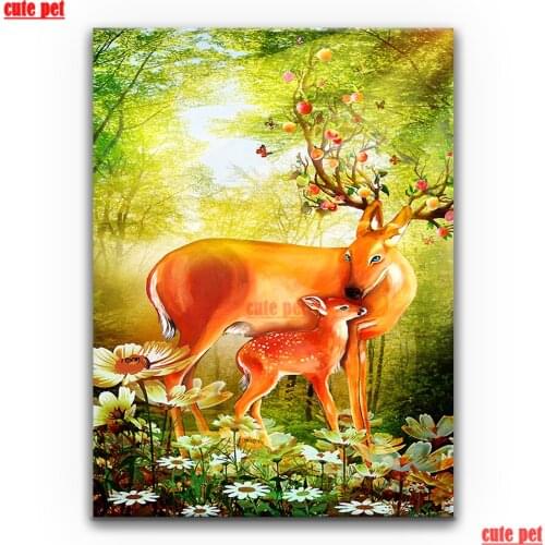 DIY Diamond Painting Forest elk Crystal Embroidery 5D CrossStitch Needlework Mosaic Painting Decor Gift animal home decor puzzle