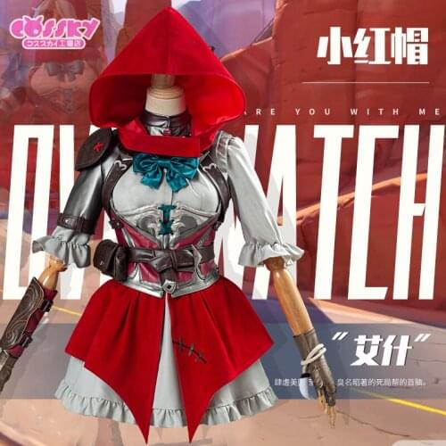 Anime Ashe Elizabeth Caledonia Little Red New Skin Uniforms Cosplay Costume Ashe Halloween Cos Outfit