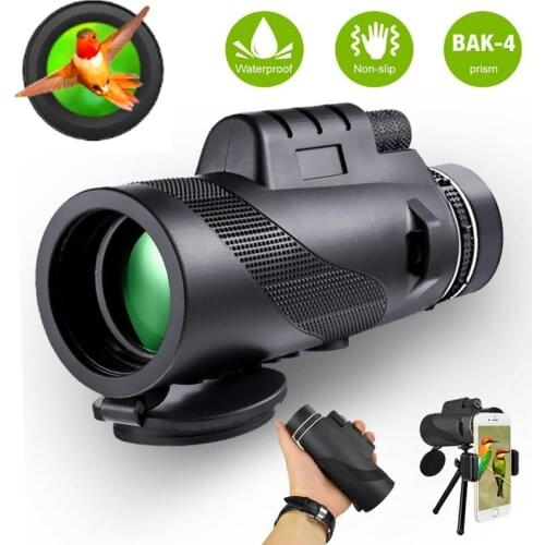 Large Caliber Outdoor Sports Hunting Camping 40x60 Single Telescope Definition Military Portable Outdoor Bird Watching Glasses