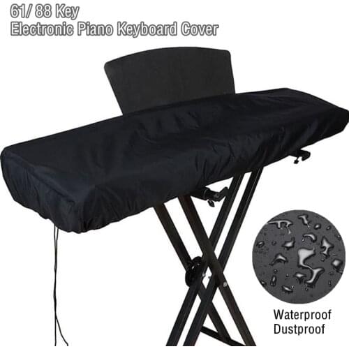 61/88 Keys Piano Keyboard Cover Soft Black Dust Proof Keyboard Cover Waterproof Covers