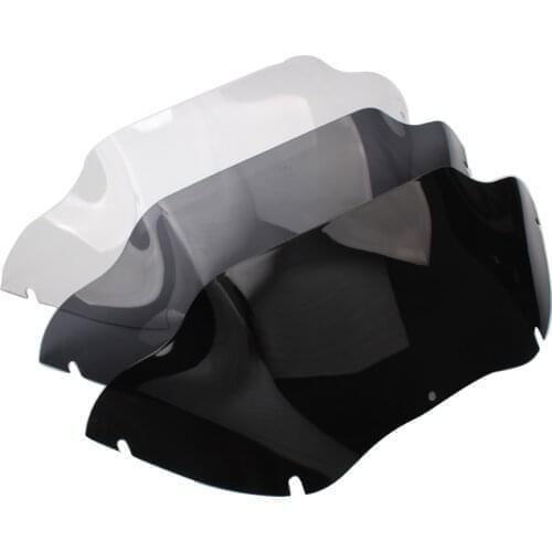 ABS Black/Smoke/Clear 9" Motorcycle Tint Windshield Windscreen Case Wind Deflector for Harley Touring Road Glide FLTR 98-13
