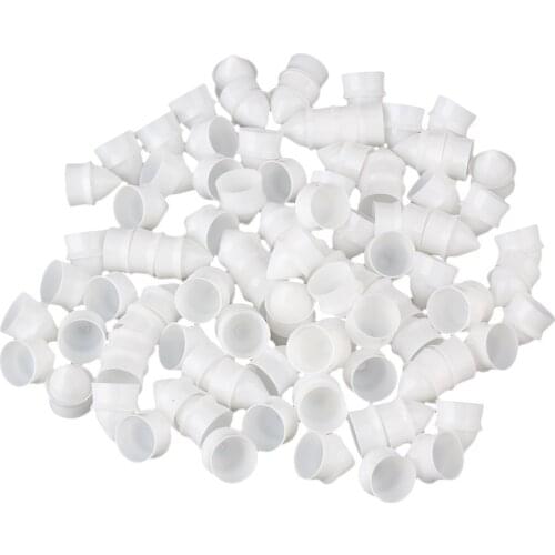 17x15mm White Plastic Japan Type Dispensing Industrial Syringe Piston for 10CC Syringe Barrel Pack of 100