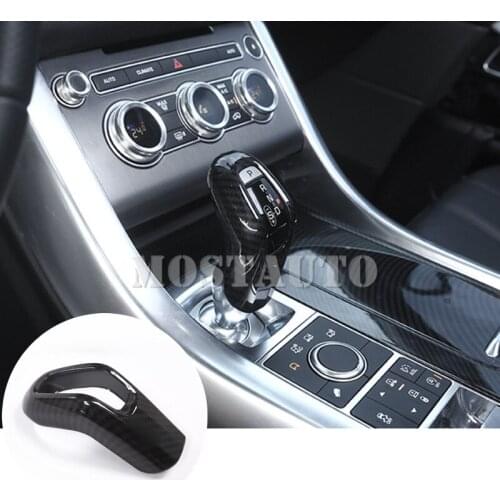 For Land Rover Range Rover Sport Carbon Fiber Style Gear Shift Knob Cover 2014-2018 1pcs Car Accessories Interior Car Decor