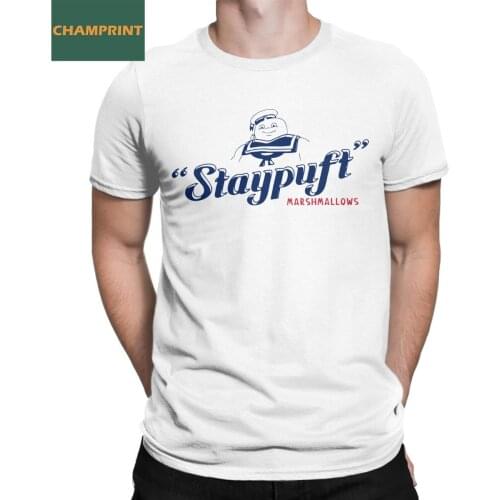 Men Stay Puft Marshmallow Ghostbusters T Shirt Cotton Clothing Vintage Short Sleeve Round Neck Tees Summer T-Shirts