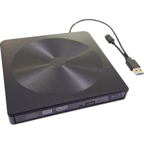 HOT-USB External CD/DVD Drive High Speed Ultra-Thin Type C Portable Drive-Free CD Movies Players for Laptop PC Windows Mac