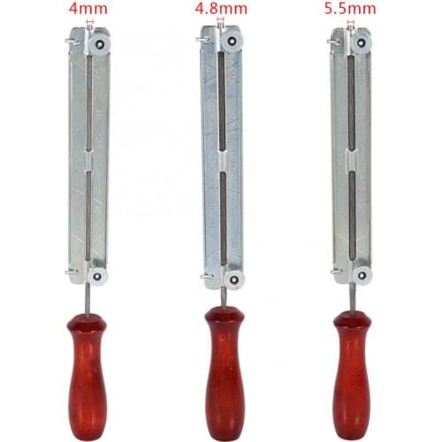 Chainsaw File Holder 4/4.8/5.5mm Chain Sharpener Kits Quick Easy Sharp Anti-Rust Hand Tools